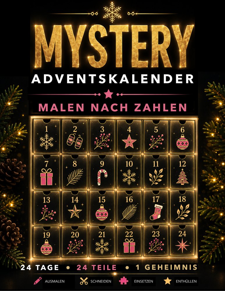Cover: Mystery Adventskalender Malen nach Zahlen