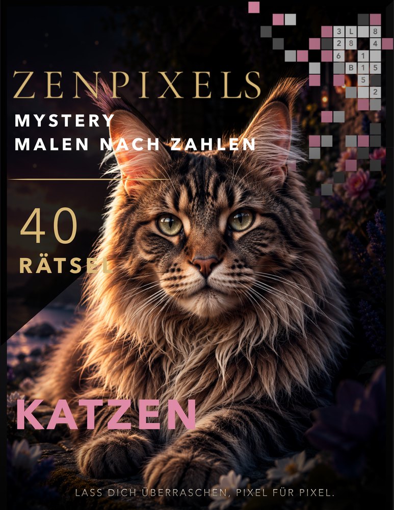 Cover: Mystery Malen nach Zahlen – Katzen